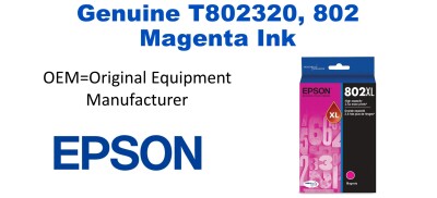 T802320, 802 Genuine Magenta Epson Ink