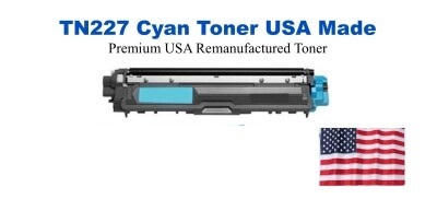 TN227C Cyan Premium USA Remanufactured Brand Toner
