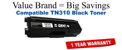 TN310BK Black Compatible Value Brand toner