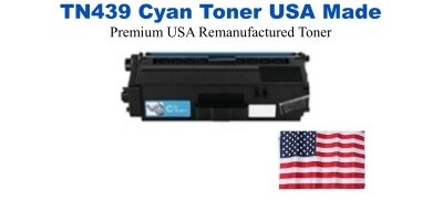 TN439C Cyan Premium USA Remanufactured Brand Toner
