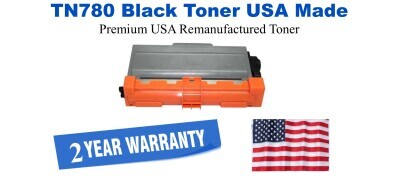 TN780 Black Premium USA Remanufactured Brand Toner