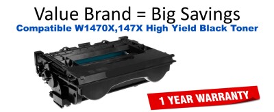 W1470X,147X High Yield Black Compatible Value Brand Toner
