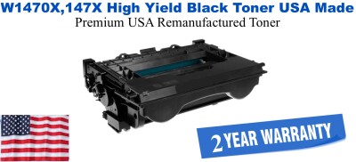 W1470X,147X High Yield Black Premium USA Remanufactured Brand Toner