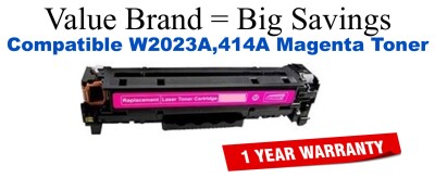 W2023A,414A Magenta Compatible Value Brand toner without Toner Level Indicator