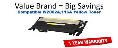 W2062A, 116A Yellow Compatible Value Brand Toner