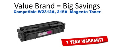 W2312A, 215A  Yellow Compatible Value Brand Toner